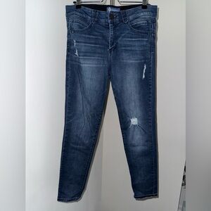 Democracy “Ab”solution Distressed Skinny Jeans Women’s Size 12 Dark Wash